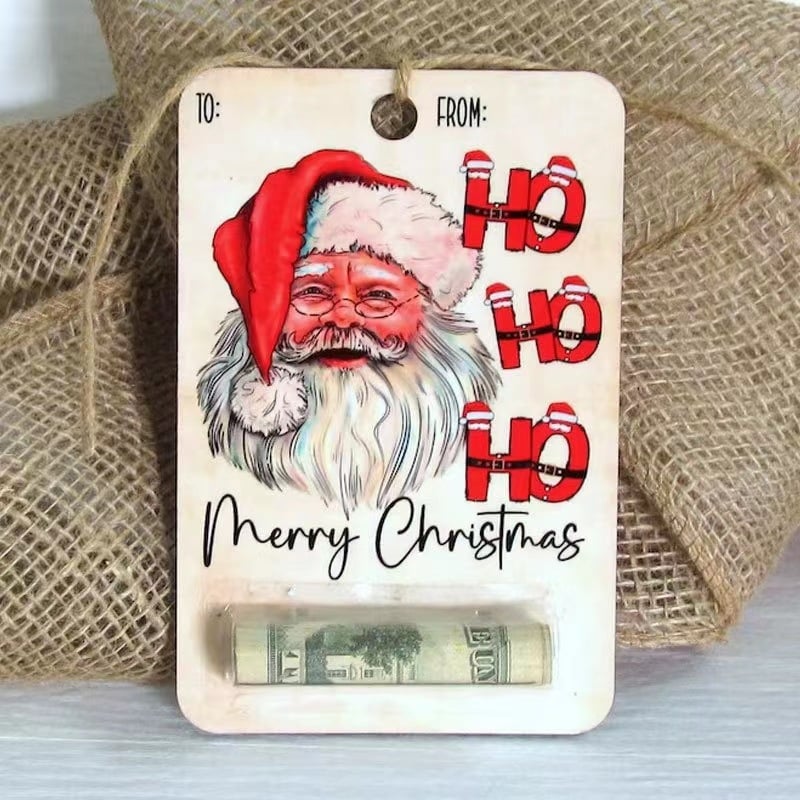 ๐
๐ธ Christmas Hot Sale 70% Off - Handcrafted Wooden Money Holders Gift