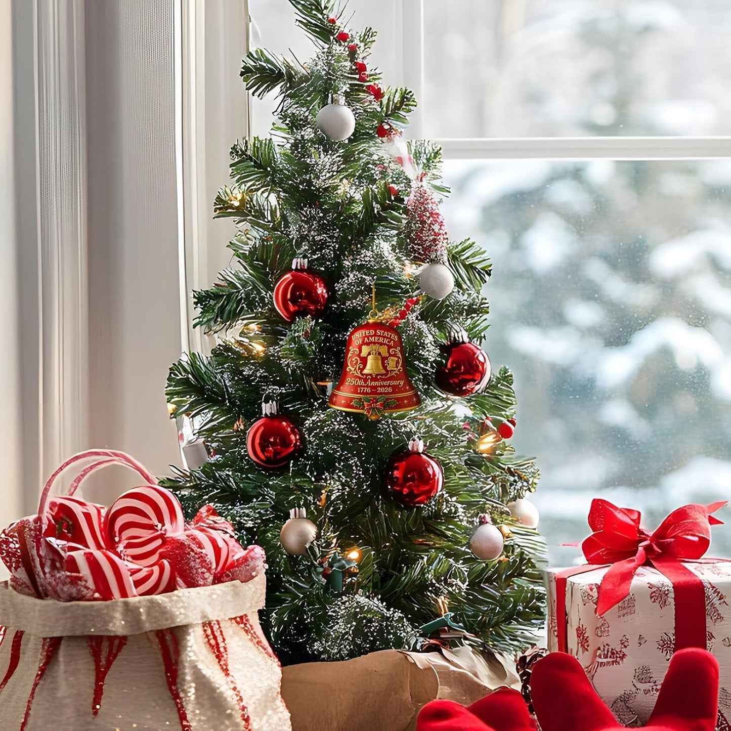 🔥Each $5.99 On Sale Today Only🔔United States 250th Anniversary Bell Ornament🌟Proudly made in Texas, USA