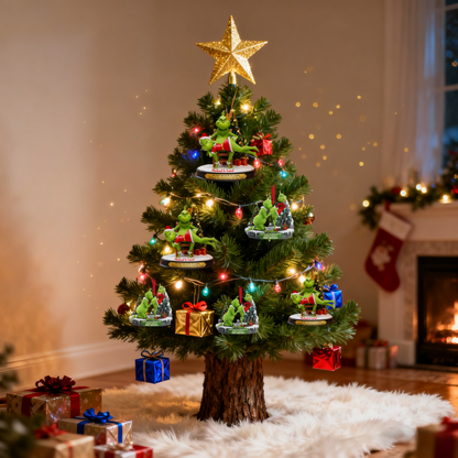 🔥$9.99 On Sale Today Only🎁Grinch Couple Christmas Ornament Set