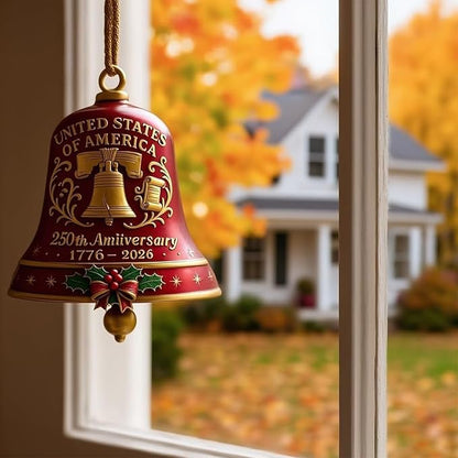 🔥Each $5.99 On Sale Today Only🔔United States 250th Anniversary Bell Ornament🌟Proudly made in Texas, USA