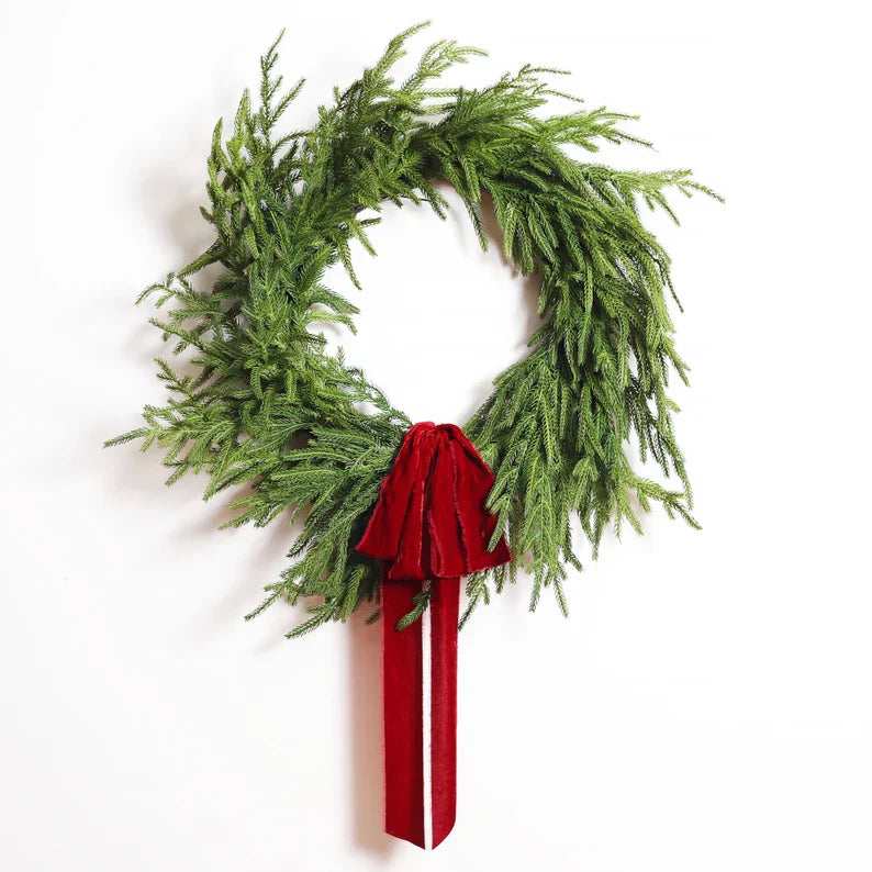 ✨$9.99 On Sale Today Only🔥Real Touch Deluxe Norfolk Pine Garland🌿