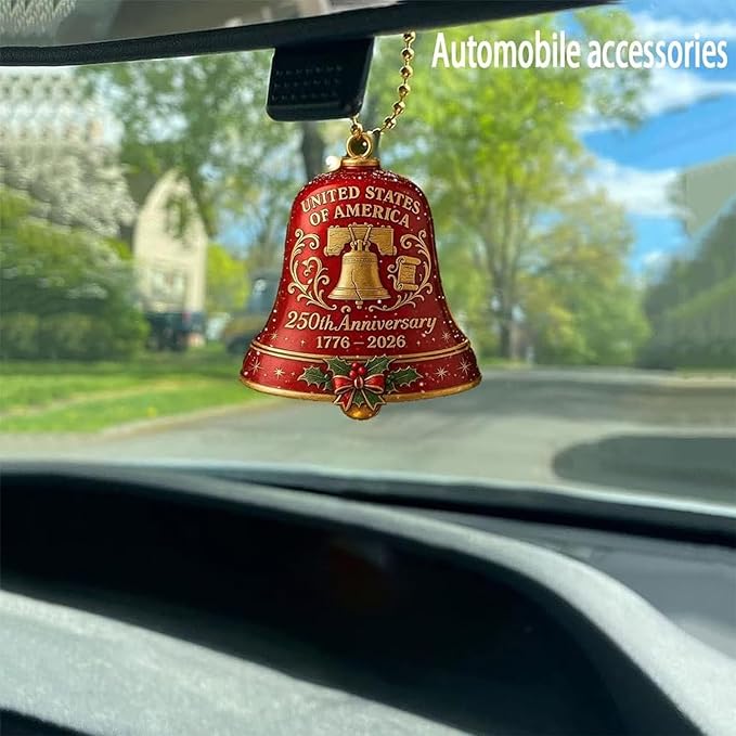 🔥Each $5.99 On Sale Today Only🔔United States 250th Anniversary Bell Ornament🌟Proudly made in Texas, USA