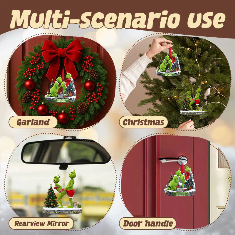 🔥$9.99 On Sale Today Only🎁Grinch Couple Christmas Ornament Set