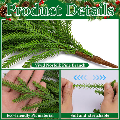 ✨$9.99 On Sale Today Only🔥Real Touch Deluxe Norfolk Pine Garland🌿