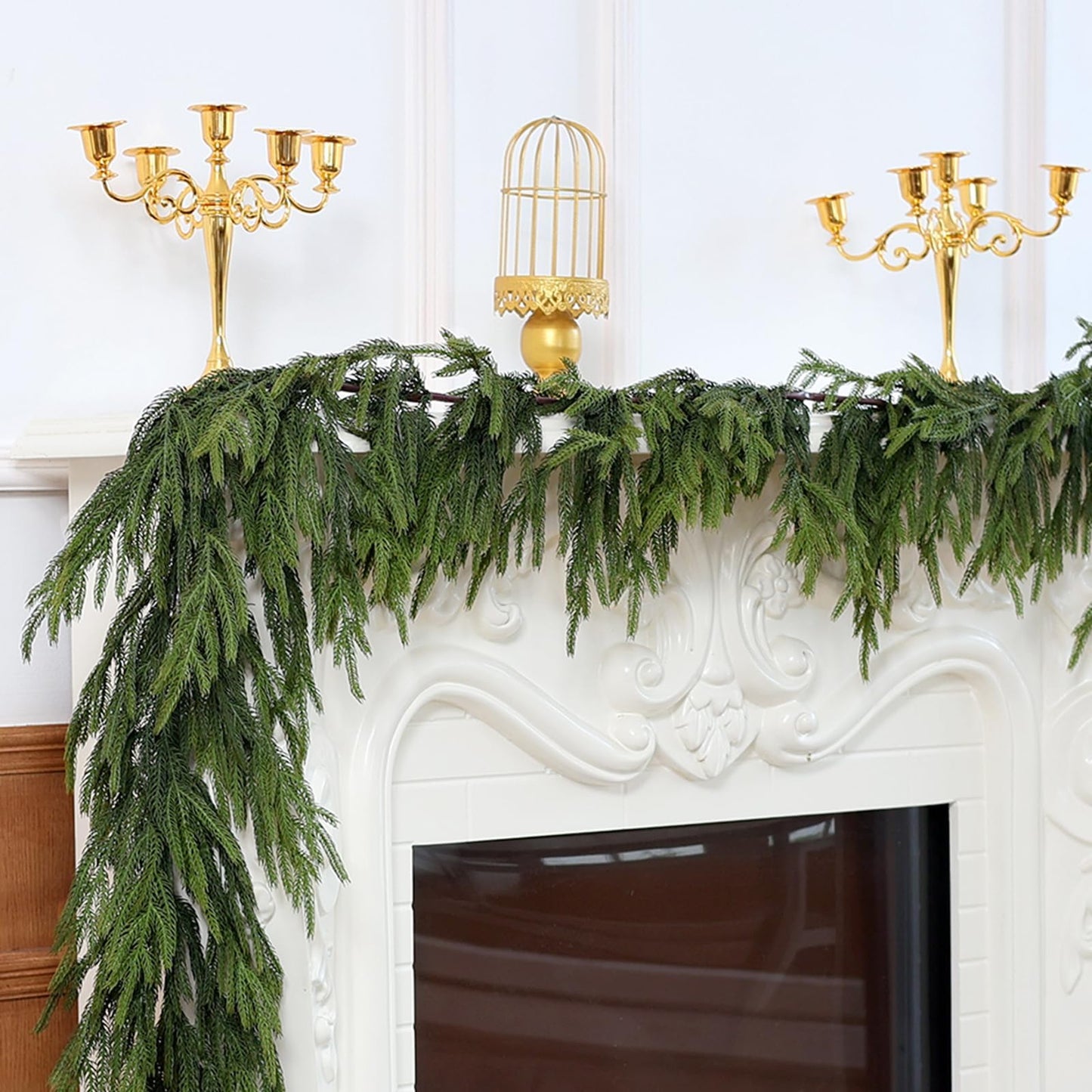 ✨$9.99 On Sale Today Only🔥Real Touch Deluxe Norfolk Pine Garland🌿