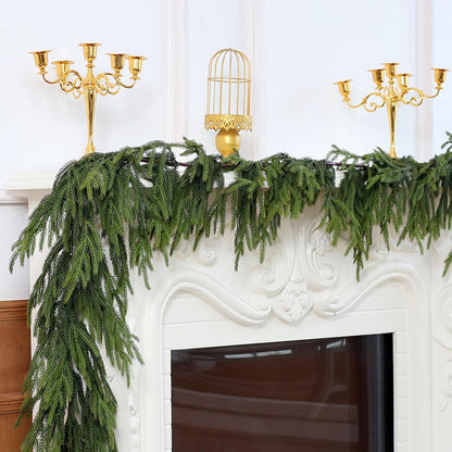 ✨$9.99 On Sale Today Only🔥Real Touch Deluxe Norfolk Pine Garland🌿