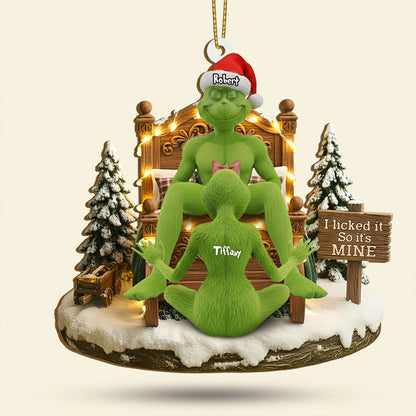🔥$9.99 On Sale Today Only🎁Grinch Couple Christmas Ornament Set